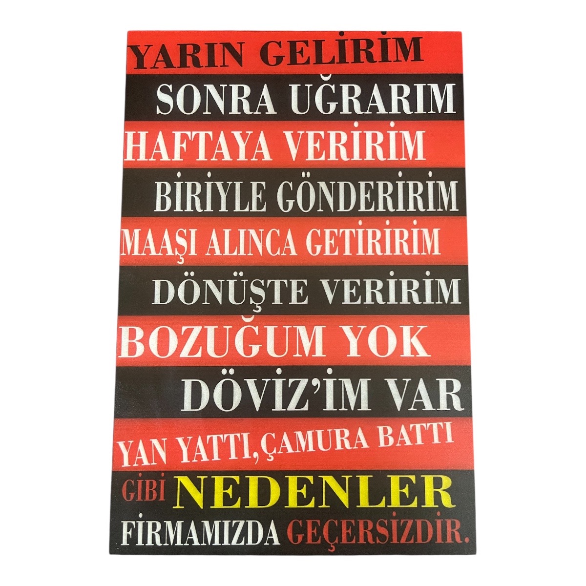 Komik Veresiye Tablosu