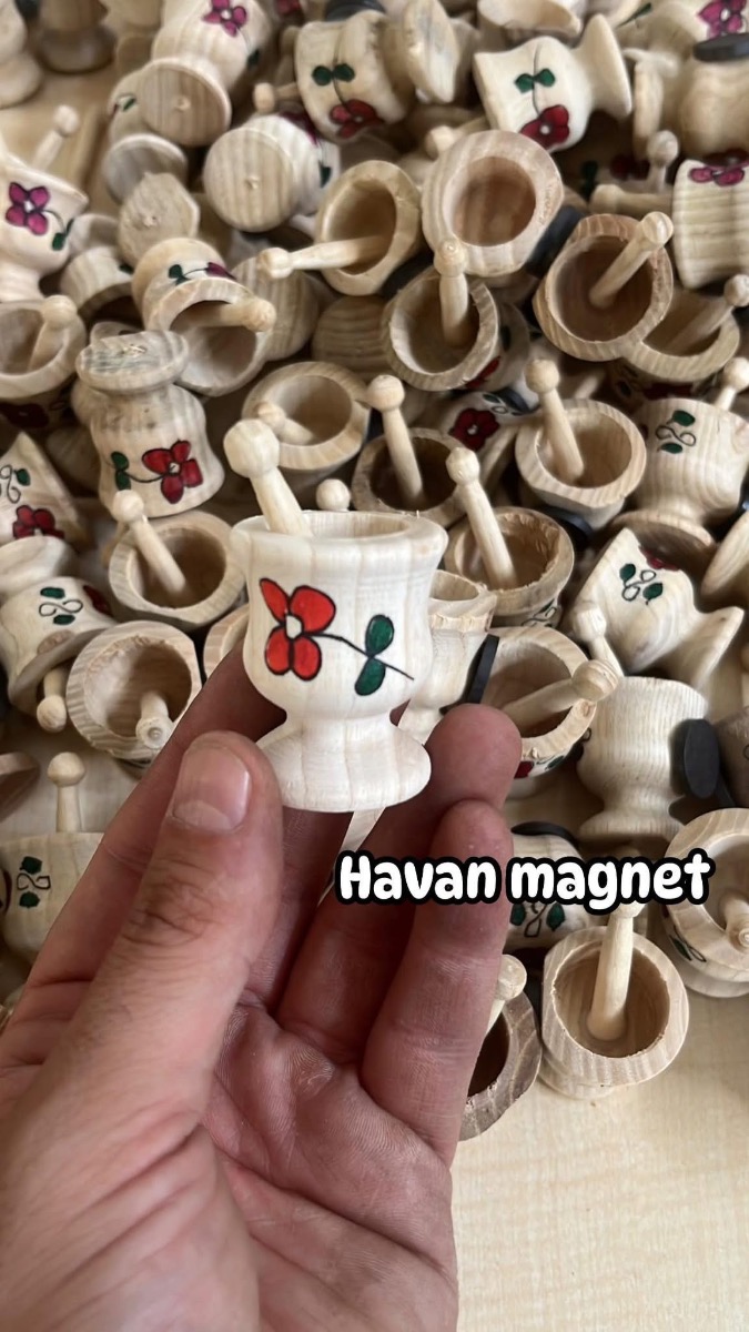 Ahşap Havan Magnet