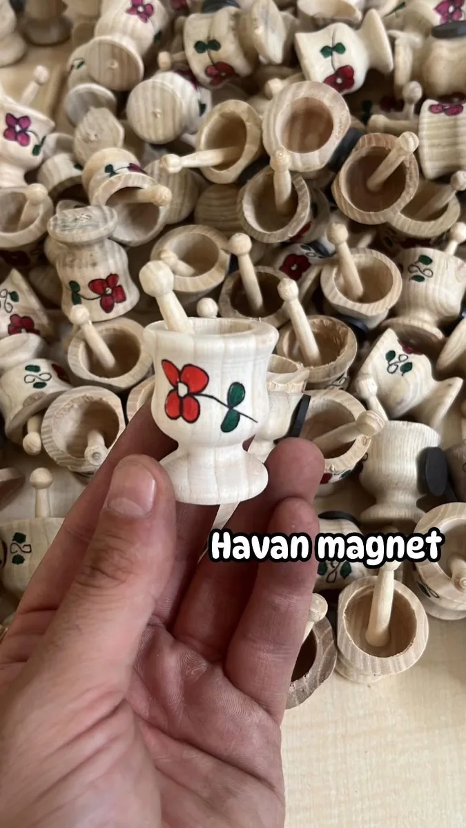 Ahşap Havan Magnet