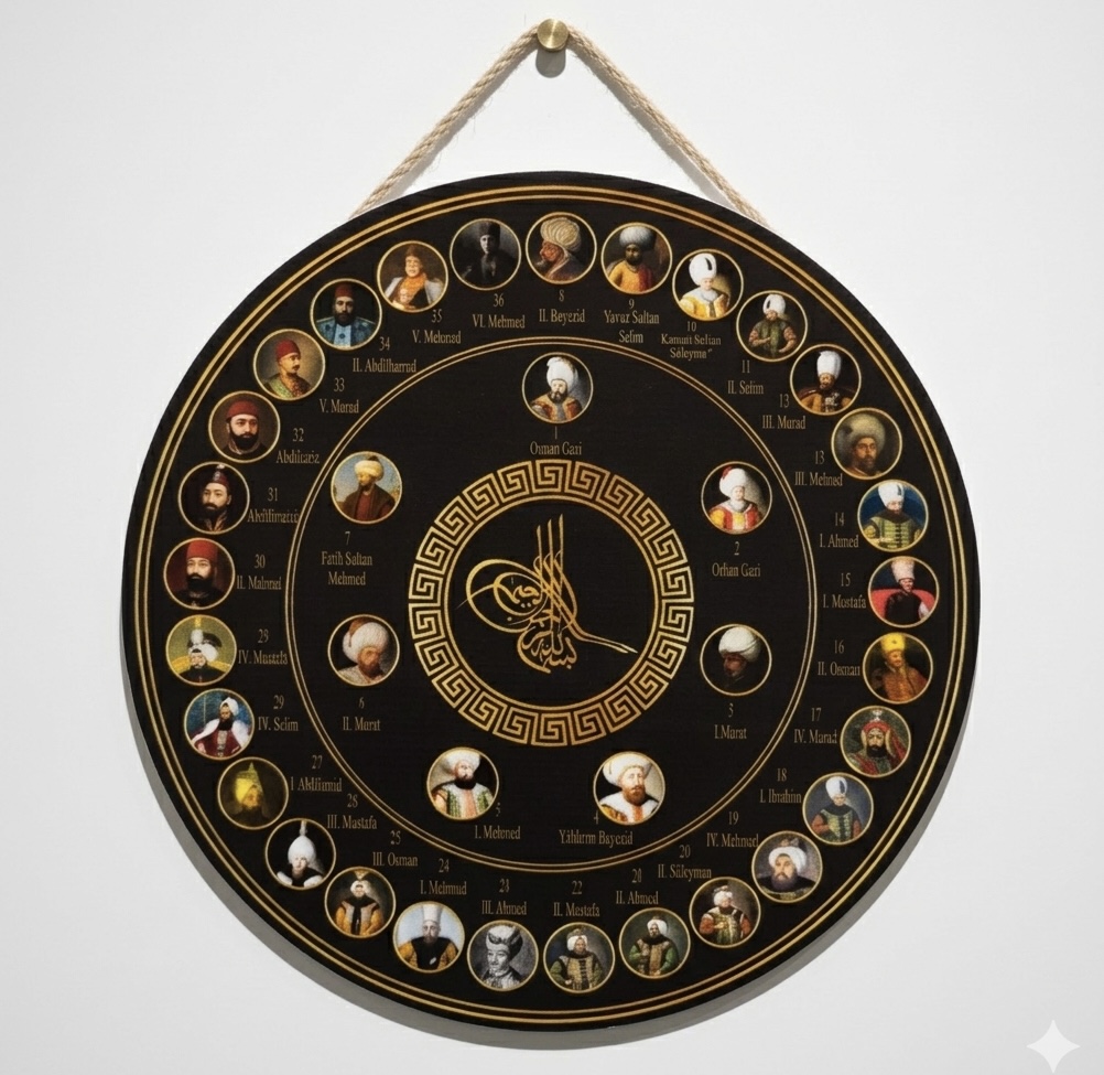25 cm Osmanlı Padişahları Tablosu