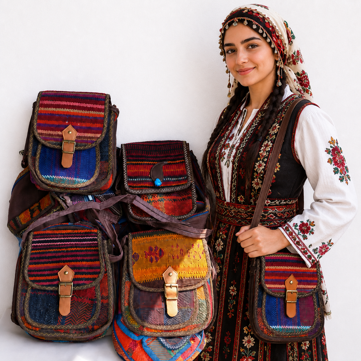 Kilim Dikdörtgen Çanta Büyük